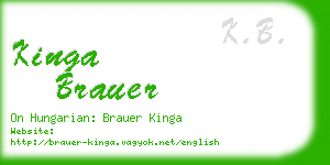 kinga brauer business card